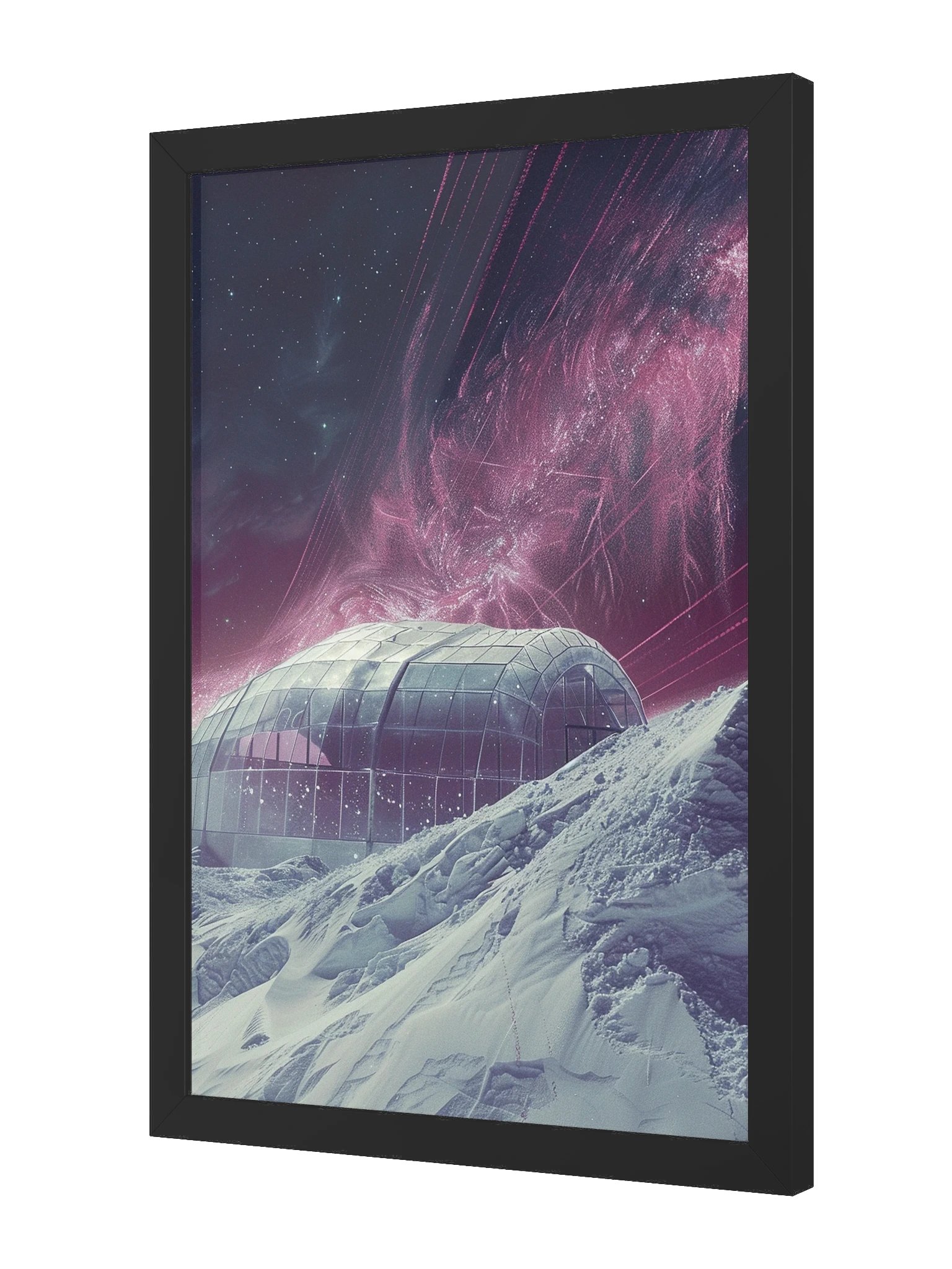 Muted Blue Greenhouse Module Framed poster product image (3)