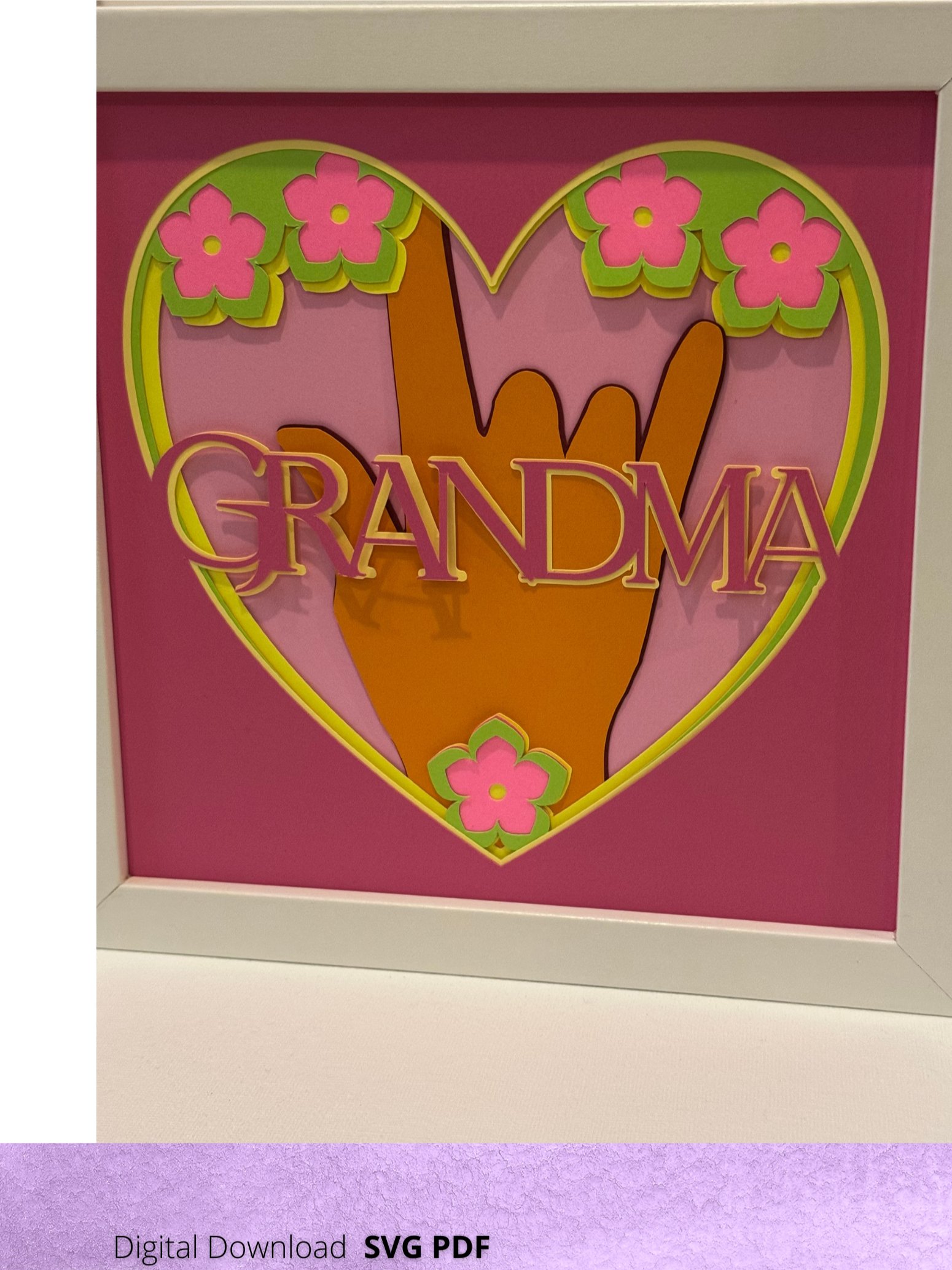 3D Layered Mom, Mother and Grandma SVG Bundle Deal | Layered Shadow Box Design product image (4)