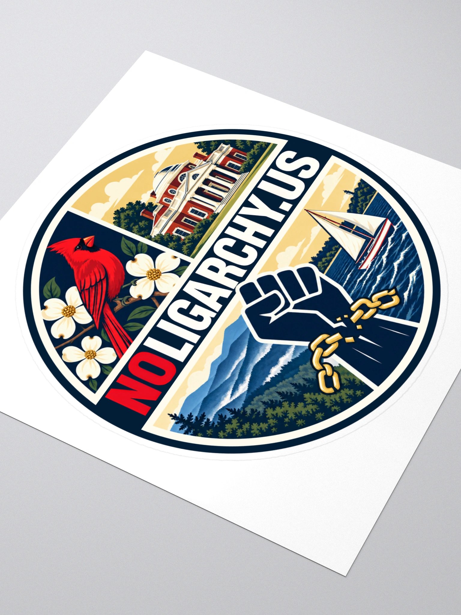Virginia NOLIGARCHY.US sticker product image (3)