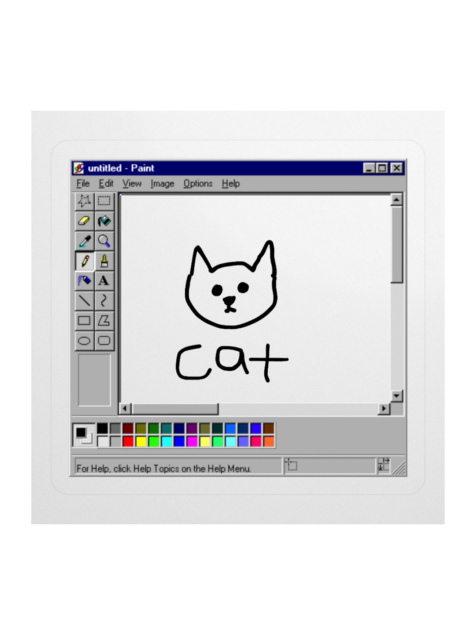 Microsoft Paint Cat Sticker product image (2)