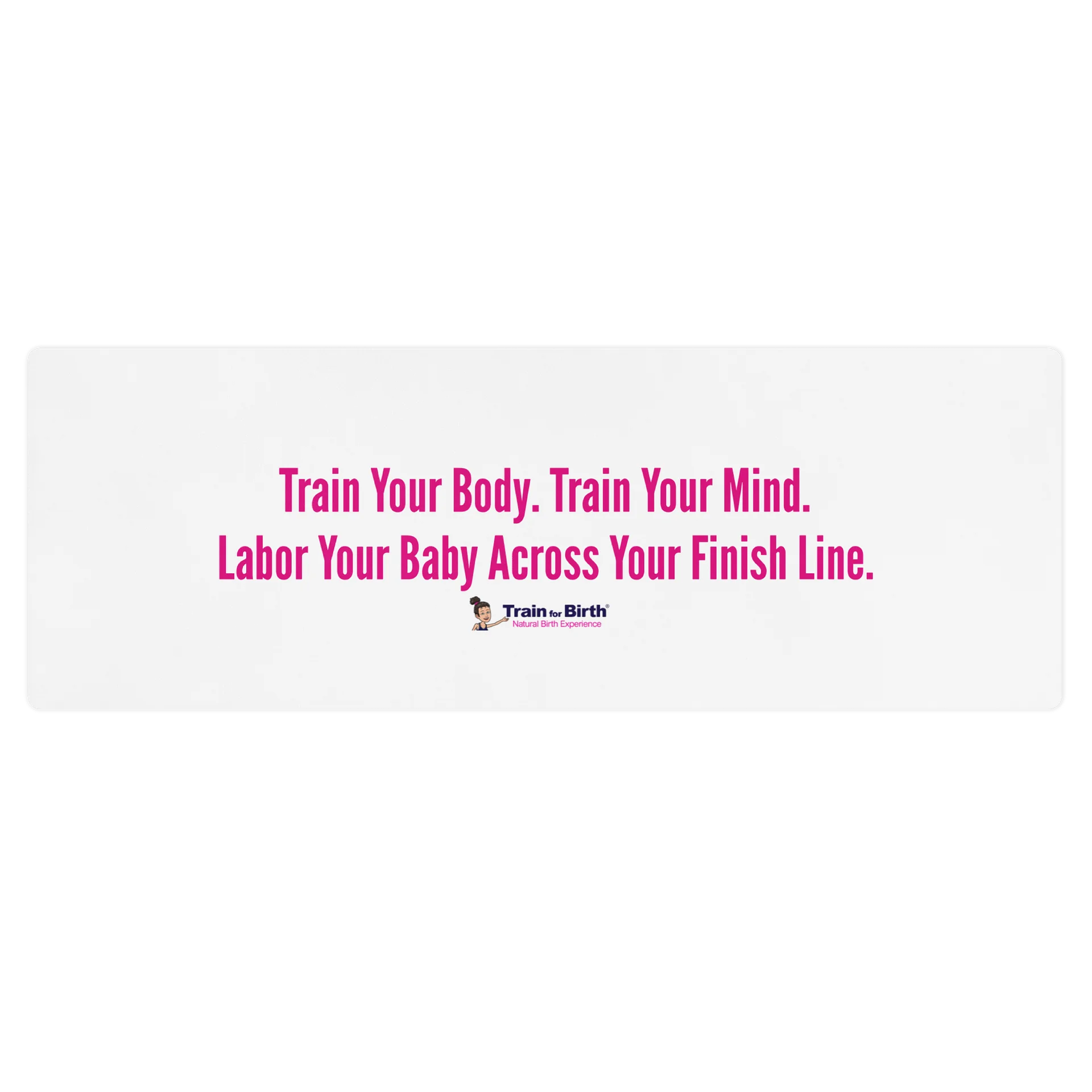 Train for Birth® White/Pink Yoga Mat product image (1)