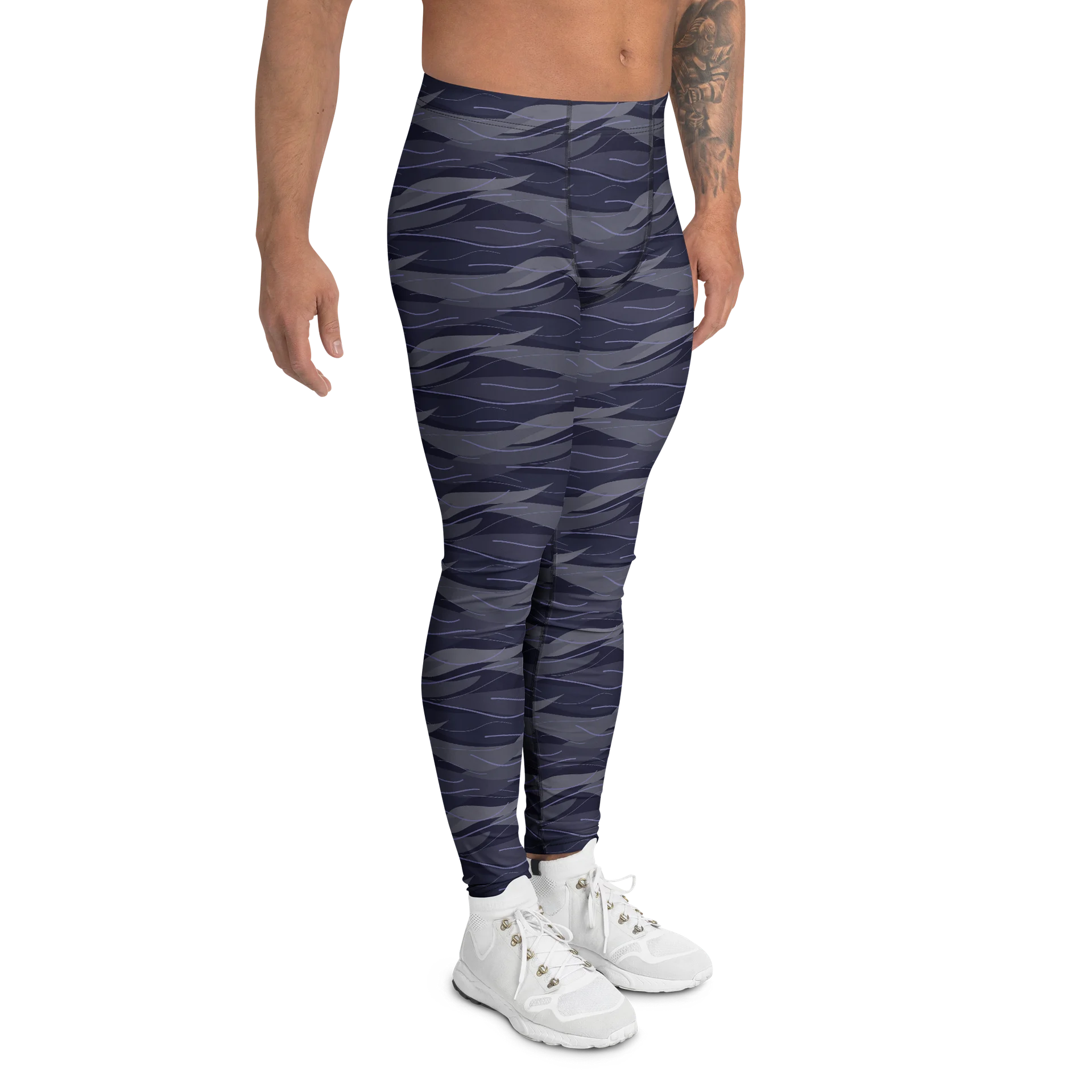 Colorful Modern Abstract Stripes Men's Leggings product image (3)