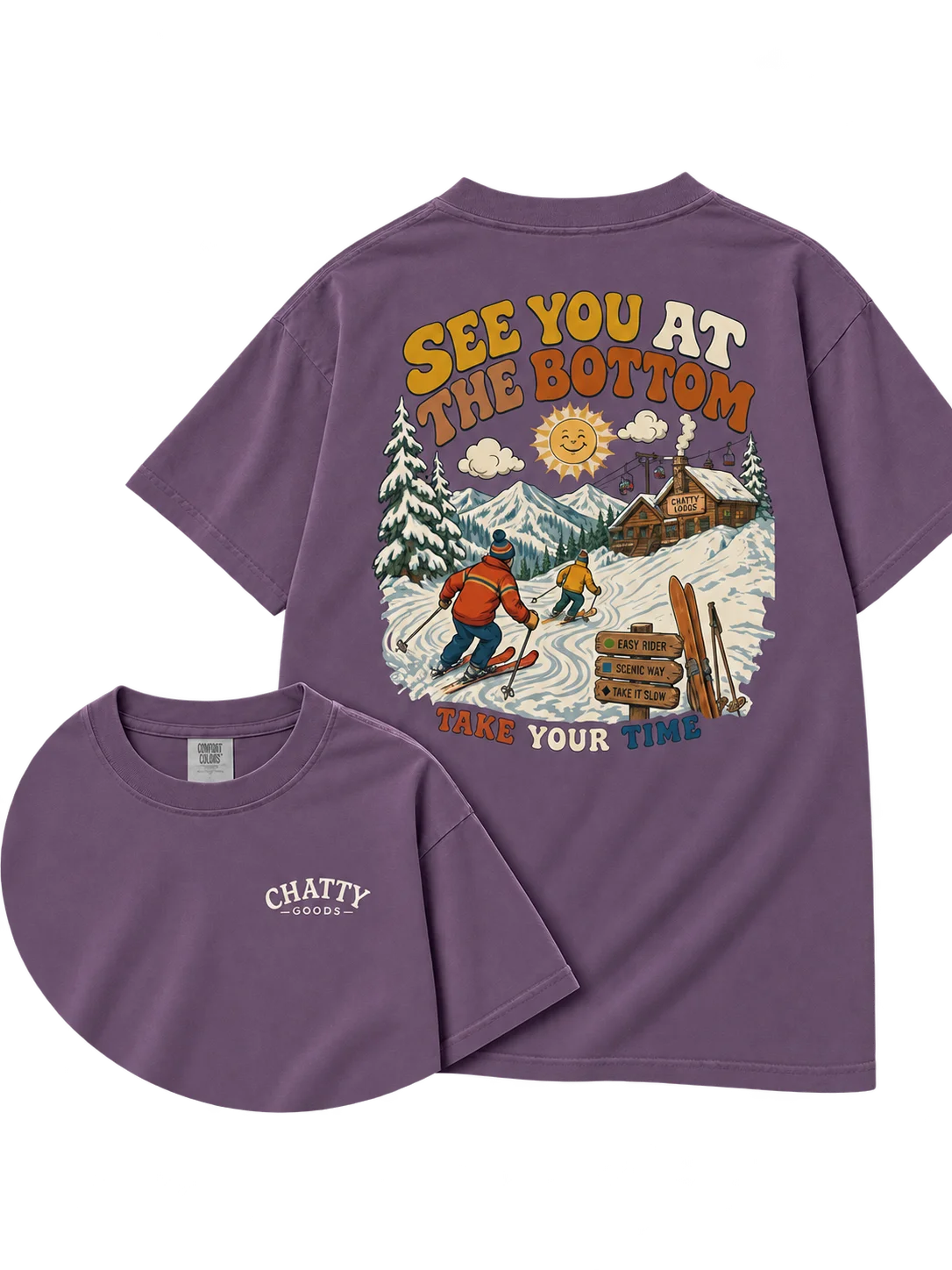 See You at the Bottom Snow Skiing Tee | Americana Collection product image (1)