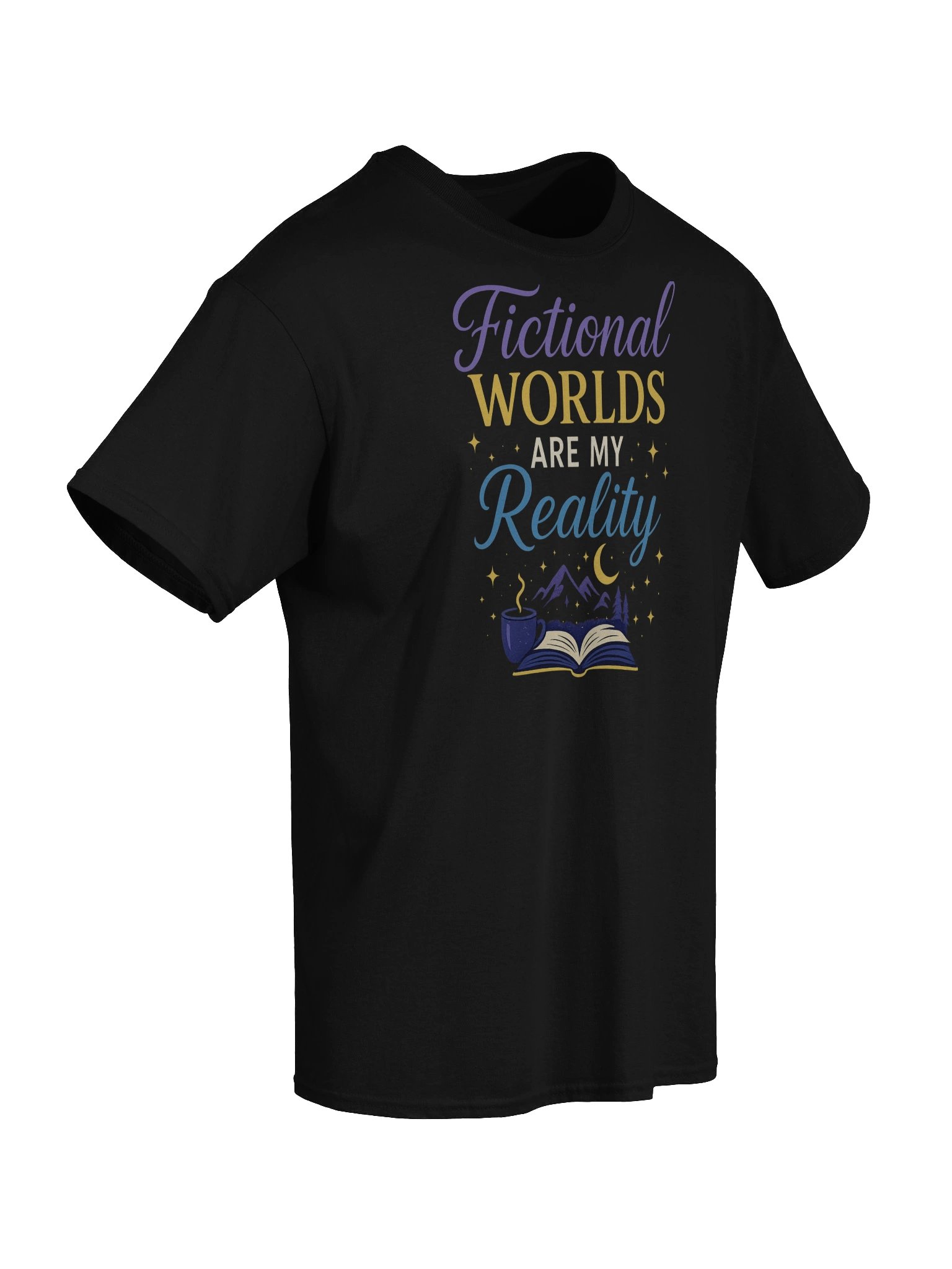 Fictional Worlds Are My Reality T-Shirt – Book Lover Fantasy Tee product image (24)