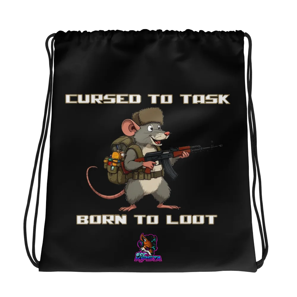 "Cursed to Task, Born to Loot" String Bag (EFT Theme) product image (1)