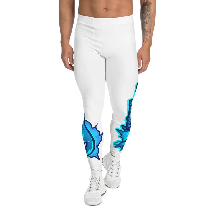Mens Workout Leggings - White product image (1)