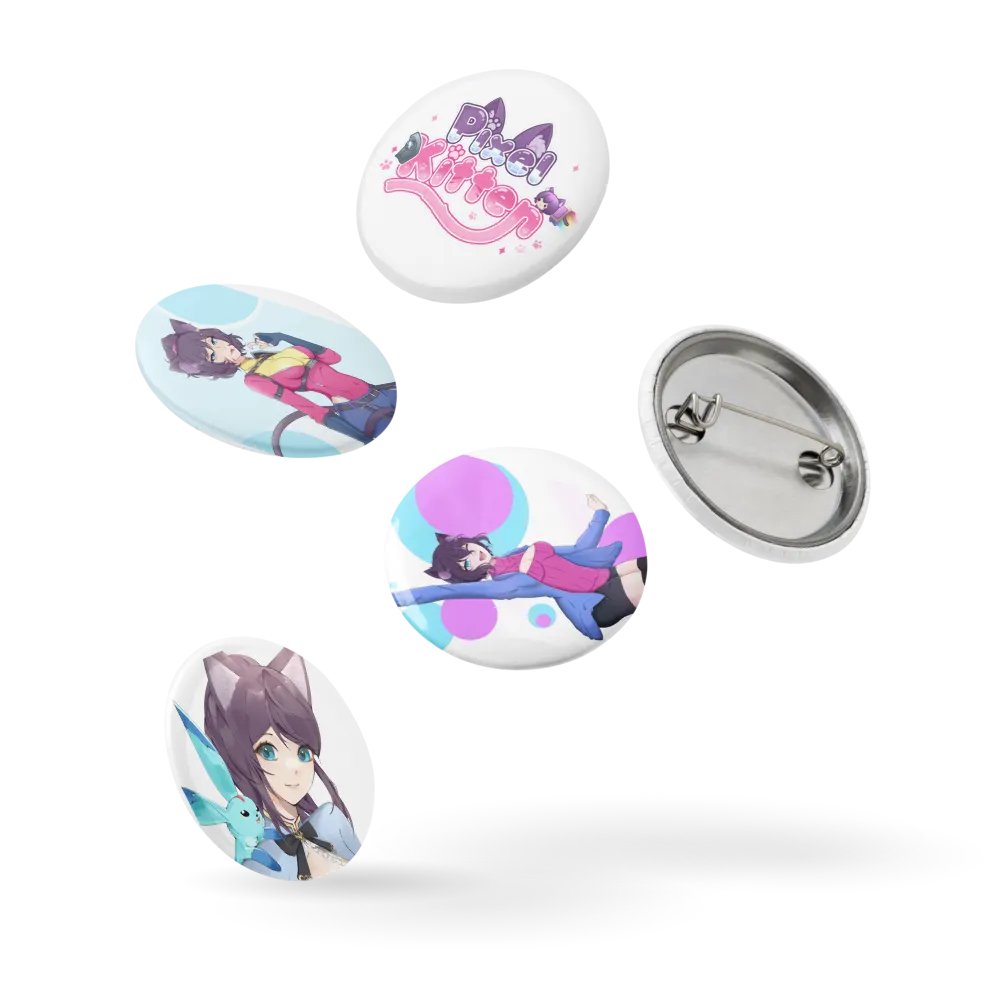 Pixel Kitten Pin Button Set product image (14)
