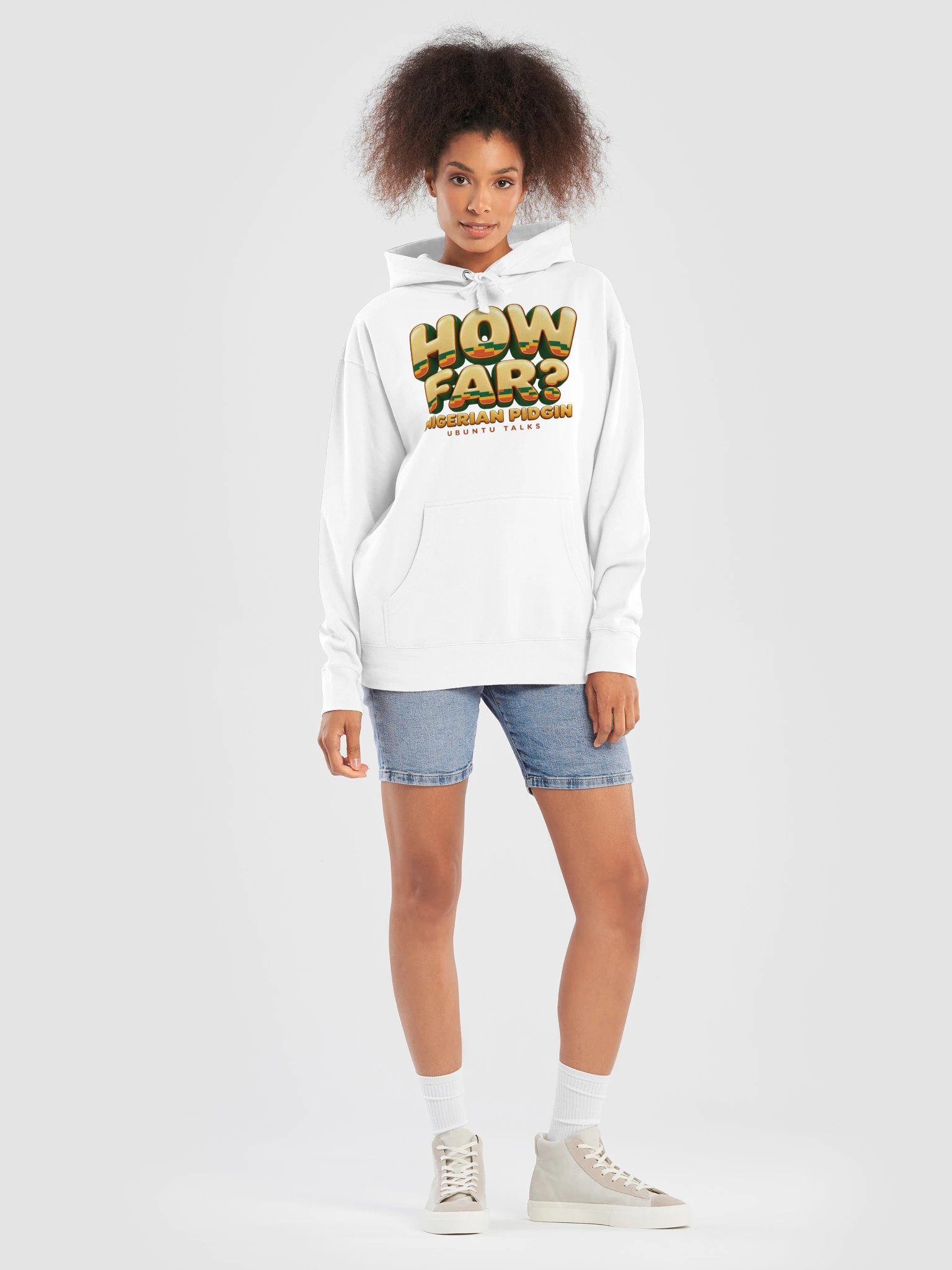 Ubuntu Talks Heritage — HOW FAR? | Nigerian Pidgin Premium Hoodie product image (13)