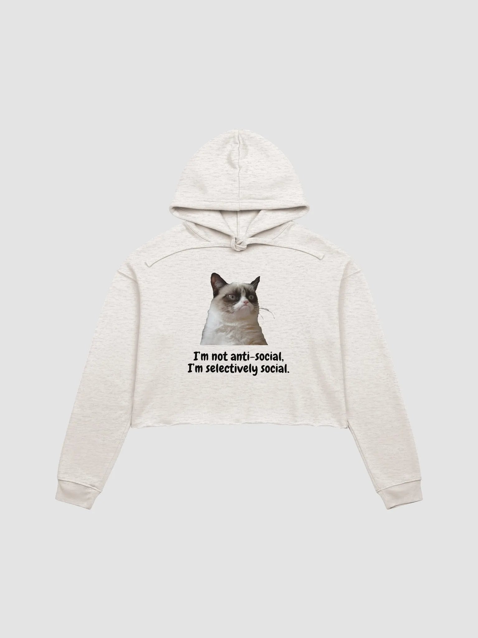 Grumpy Cat Crop Hoodie product image (3)