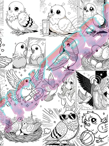 Taubenmalbuch 2 - Alle Motive! product image (1)