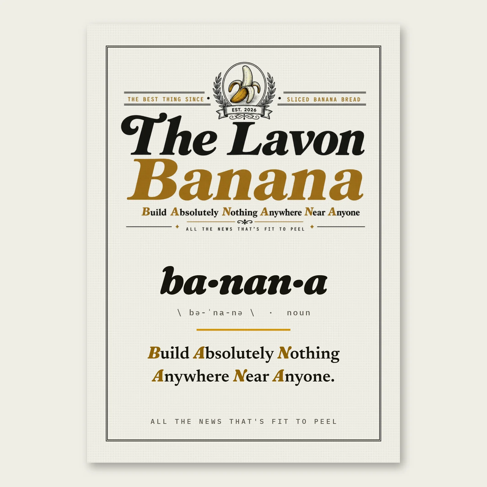 BANANA Broadside Poster product image (1)