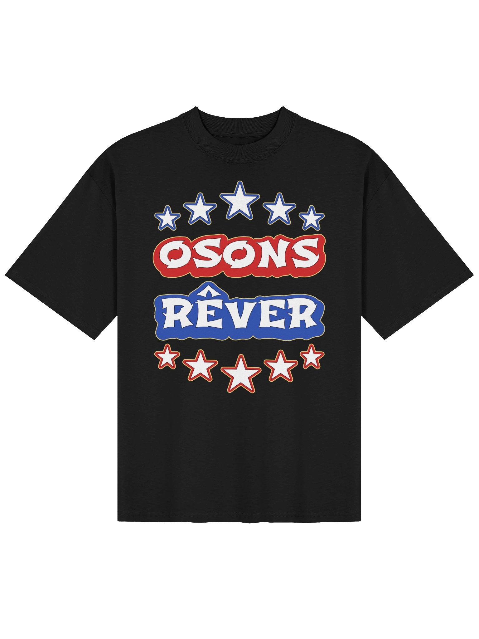 Let Us Dare To Dream In French Unisex Organic Cotton Oversized Graphic T-shirt product image (4)
