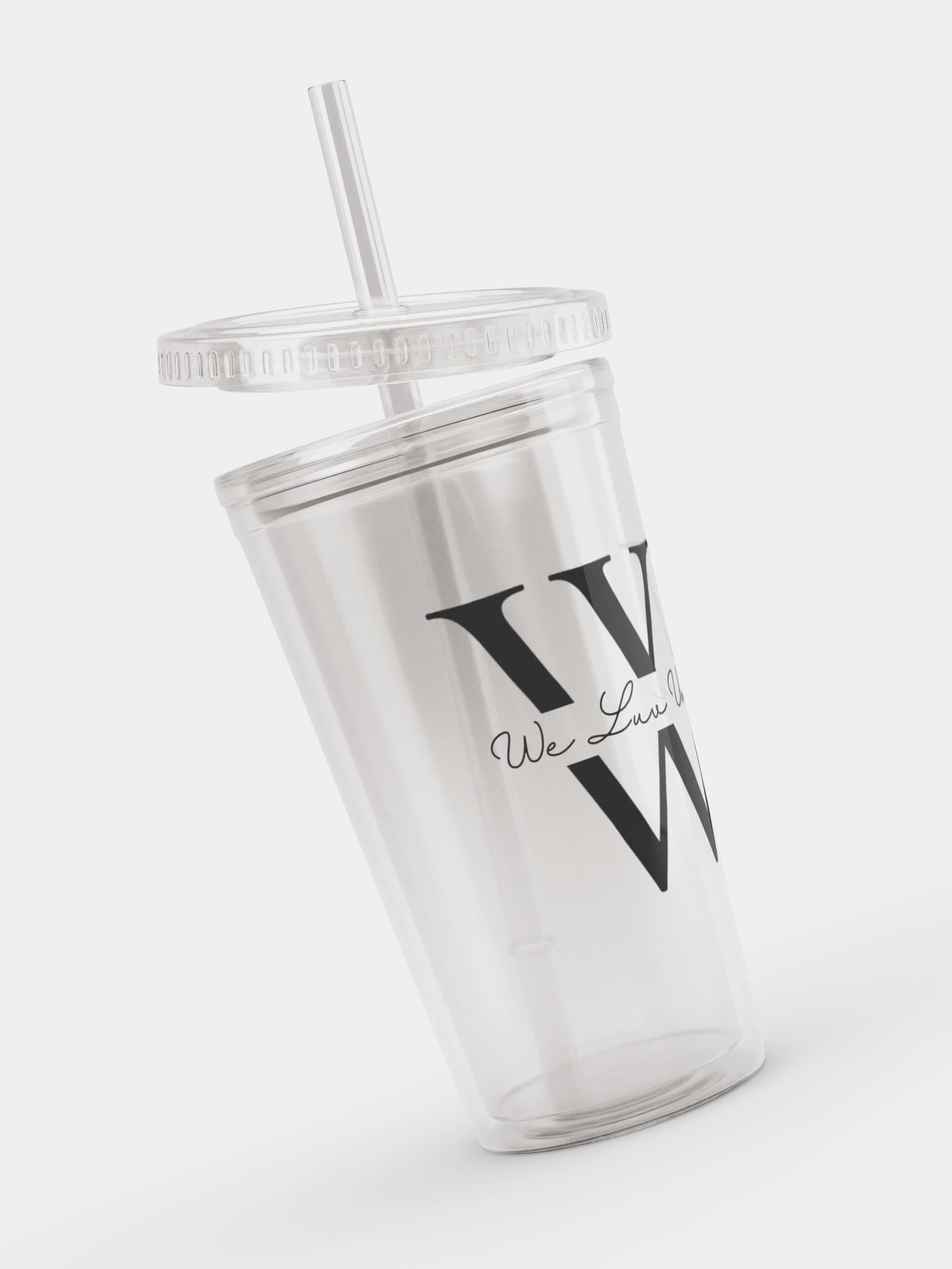 WLU Double Wall Clear Plastic Tumbler product image (4)