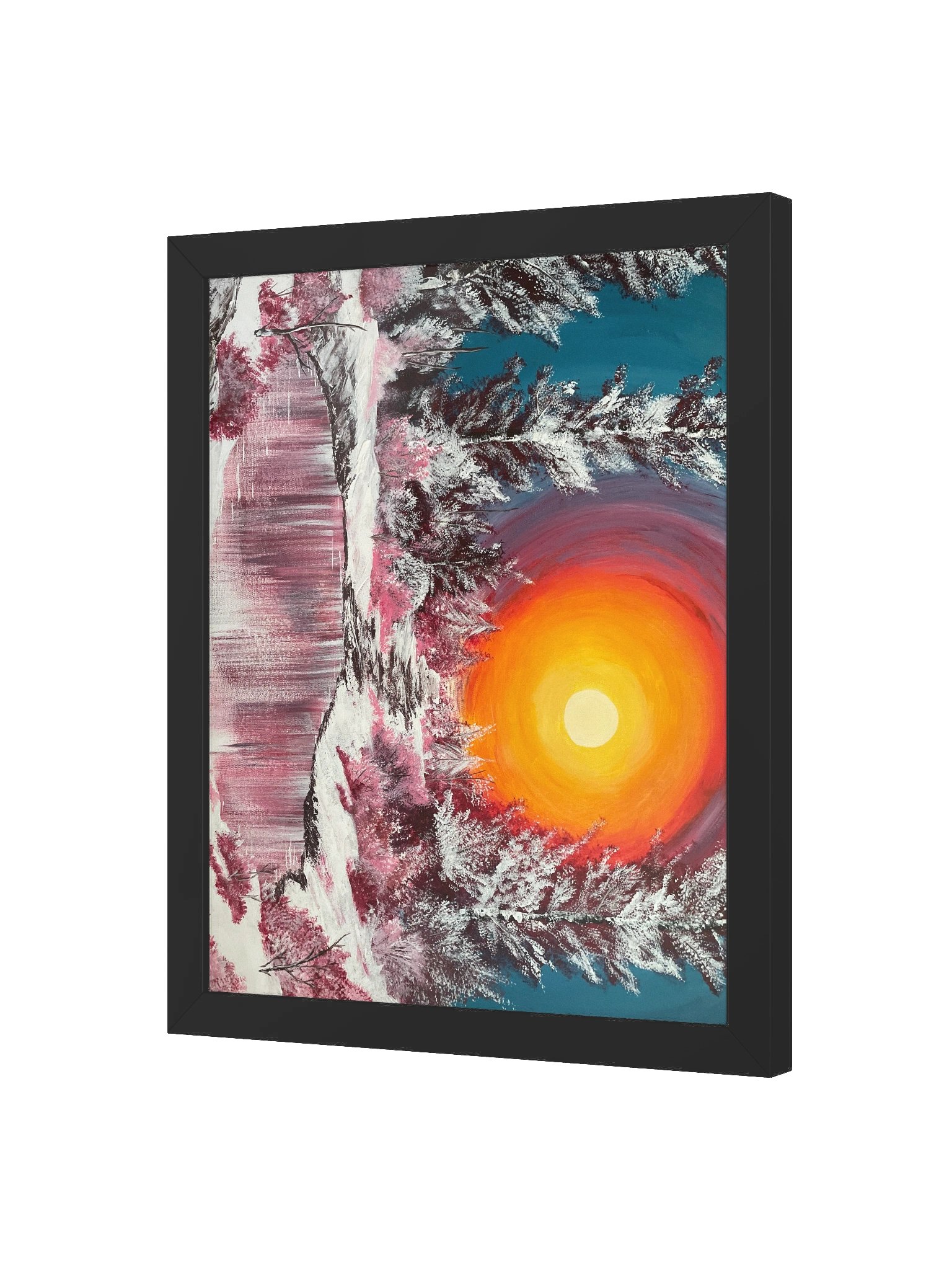 Pink Snowfall Framed Print product image (3)
