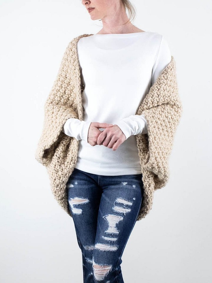 Quick-ish Shrug Sweater Knitting Pattern - Knitcation product image (2)