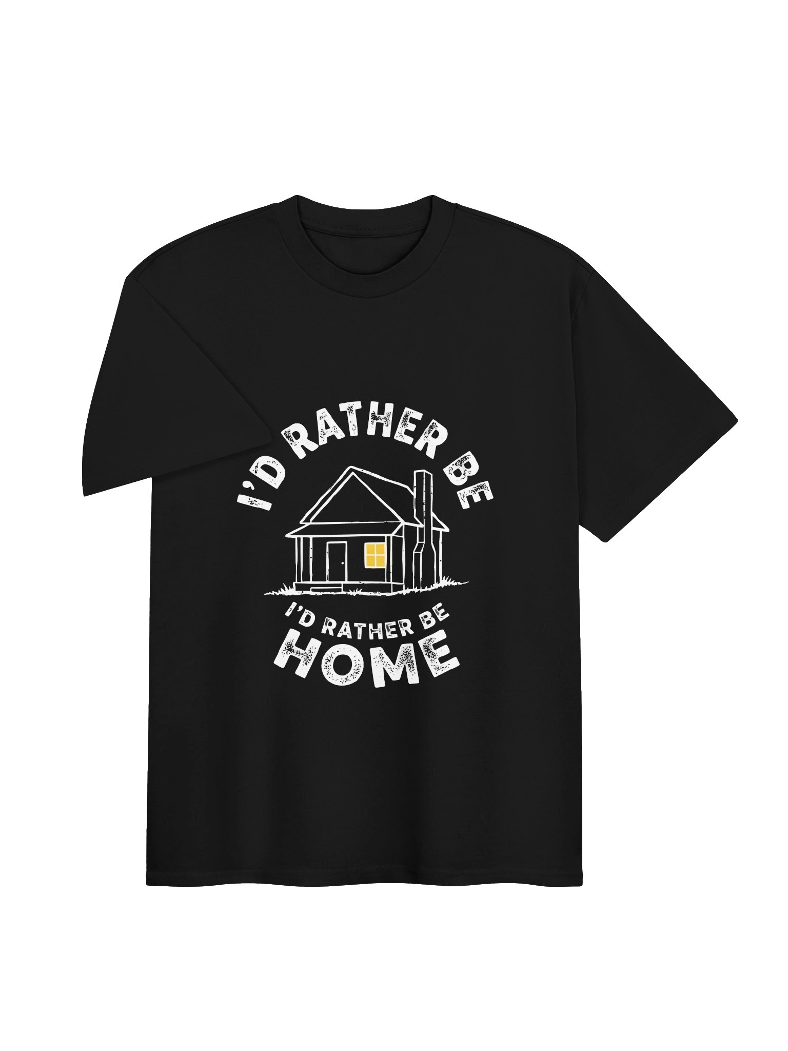 Funny Introvert "I'd Rather Be Home" Cozy House Vintage Graphic T-Shirt product image (8)