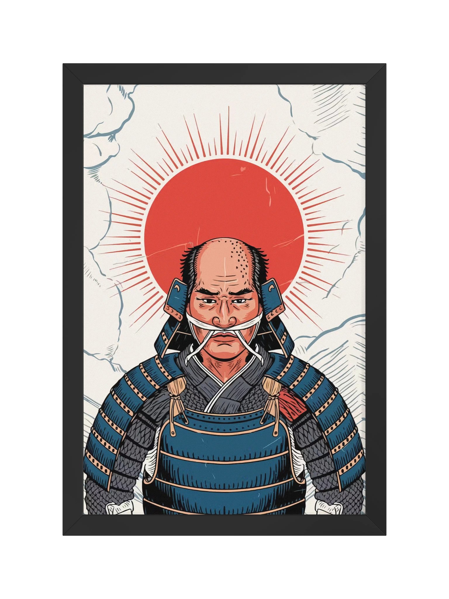 Samurai Wood Framed Matte Poster product image (1)