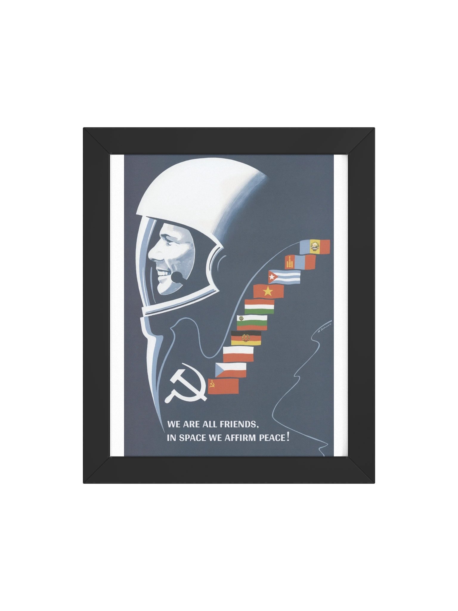We Are All Friends, In Space We Affirm Peace Framed Poster product image (44)