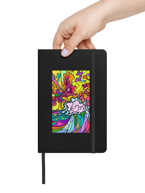 Vibrant Energy Hardcover Notebook – Wave at Sunset product image (3)