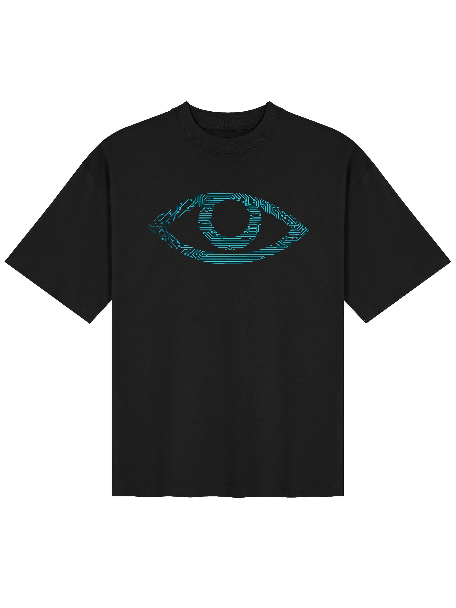 Blue Circuit Eye Oversized Tee product image (1)