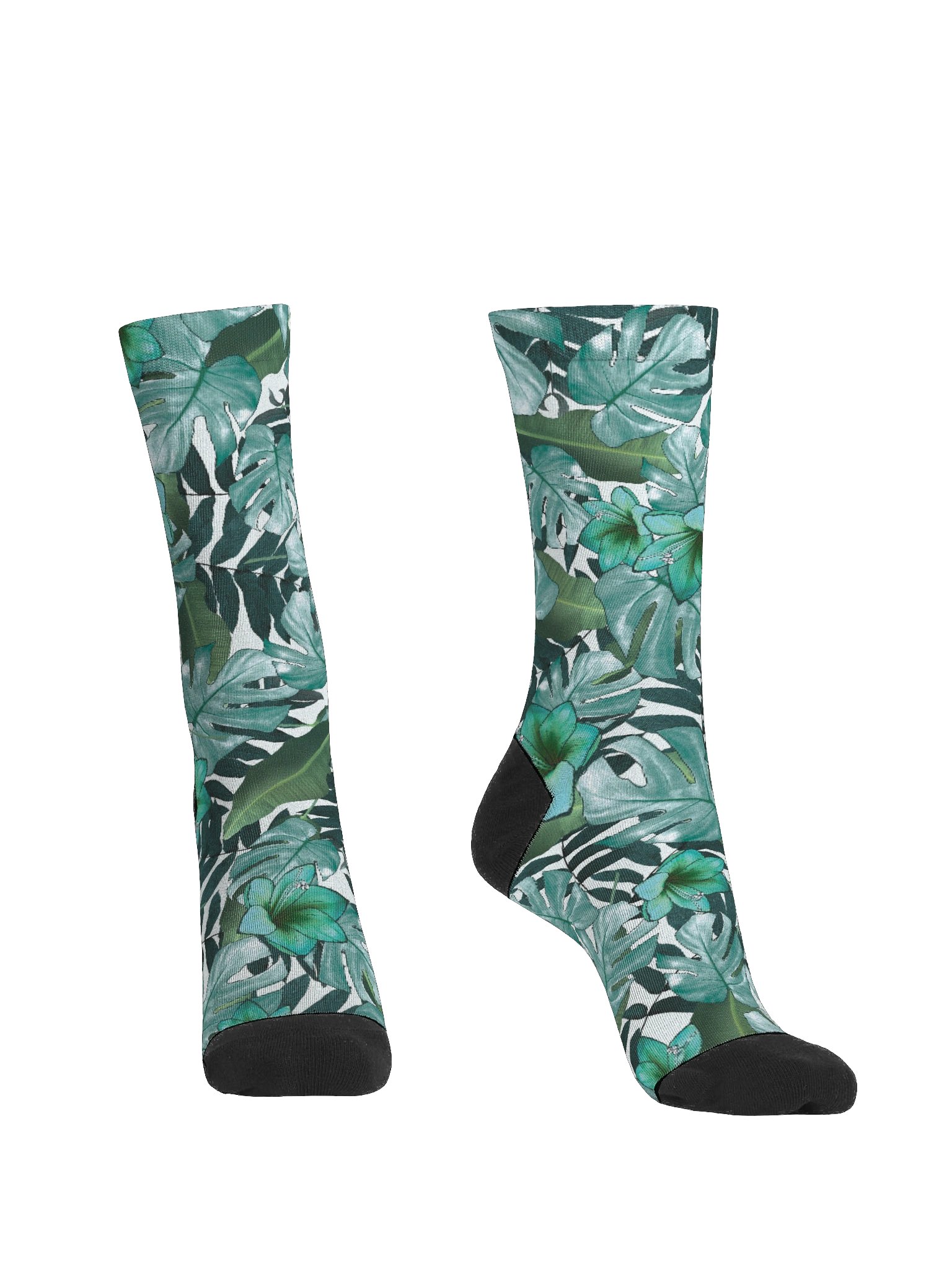 Green Floral EcoArt Crew Socks product image (2)