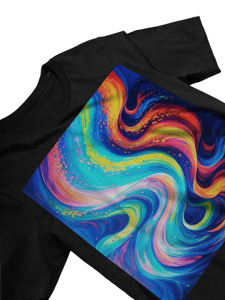 T-Shirt Modern Art Vibrant Abstract Swirling Colors product image (2)