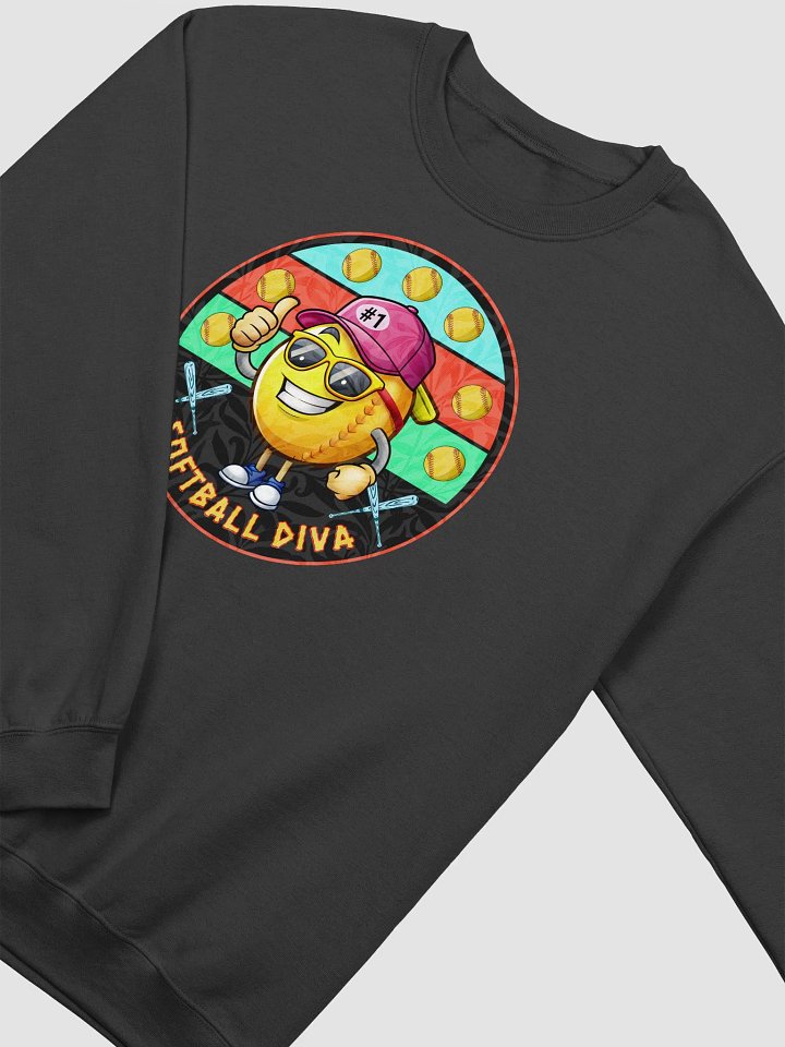 Softball Diva Superstar Thumbs-Up Crewneck product image (2)