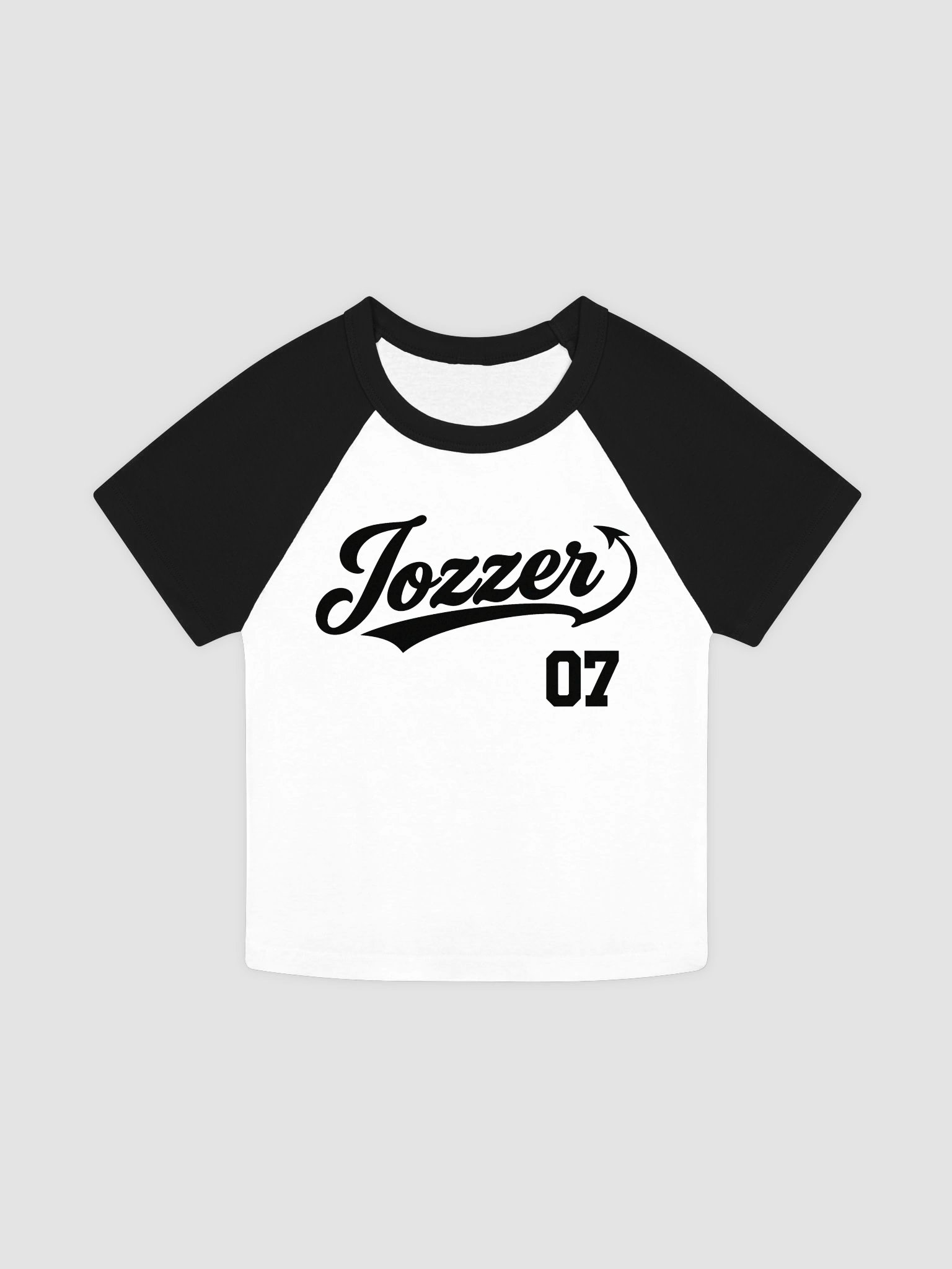 Jozzer Baseball Logo - Raglan Crop [Black] product image (1)