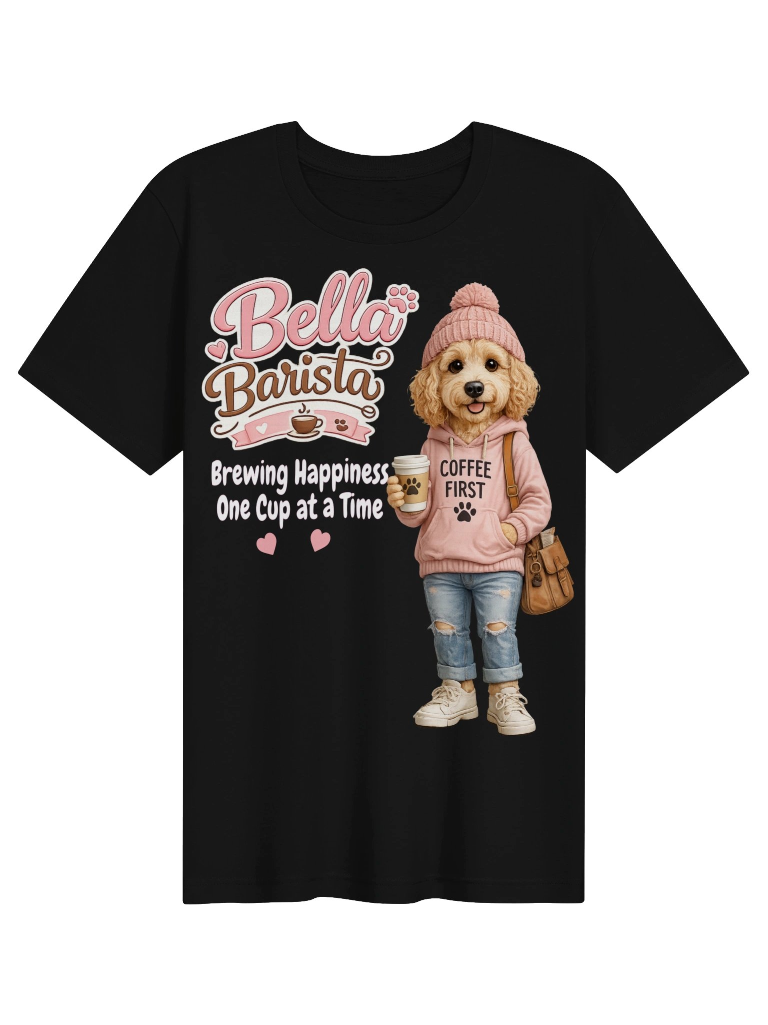Bella Barista Coffee Dog Tee product image (5)