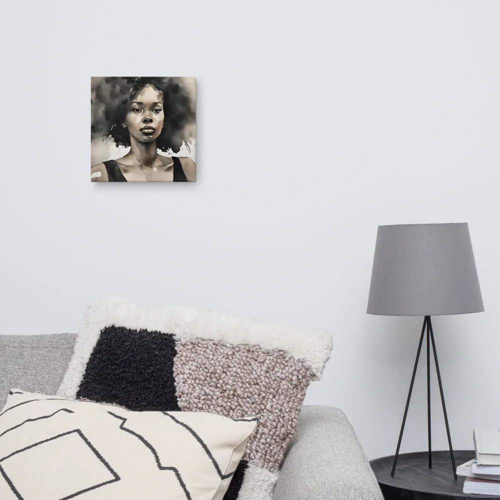 Young Black Woman Watercolour Portrait Wall Art product image (11)