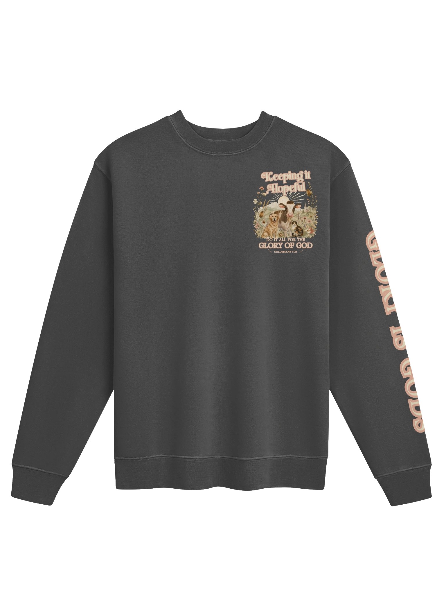 Glory of God Pigment-Dyed Unisex Crewneck product image (1)