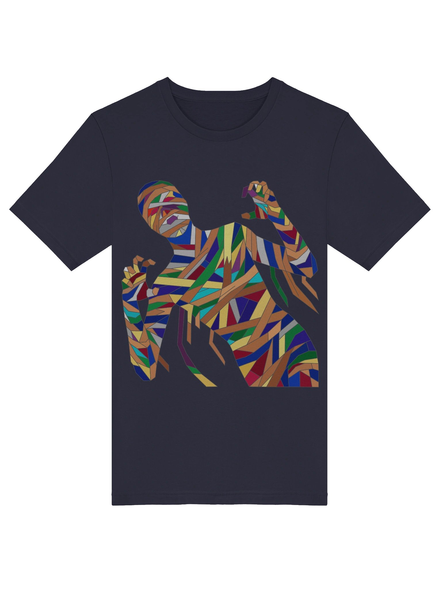 Colorful Geometric Mummy T-Shirt | Abstract Monster Graphic Tee product image (9)