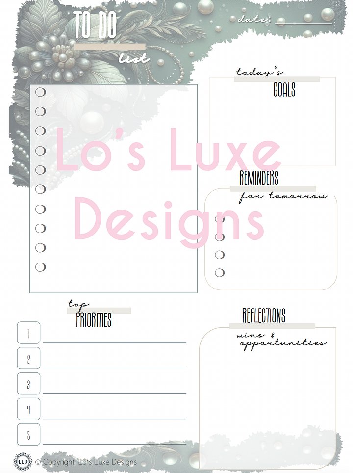 The 'Ellie' Exclusive To Do List Bundle - 8.5x11 - Printable product image (1)