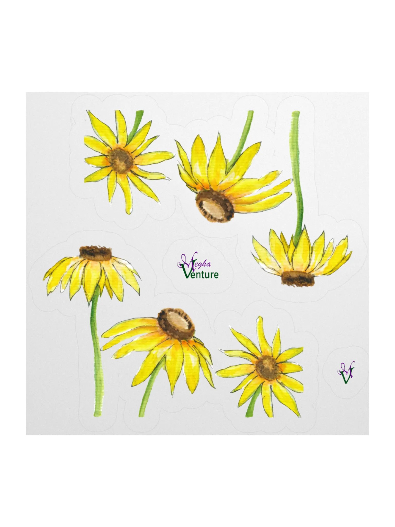 Yellow Coneflowers Sticker product image (3)
