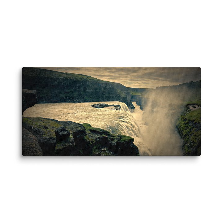 NORTHERN ILLUSIONS - Gullfoss (Water and Stone) Canvas Print product image (1)