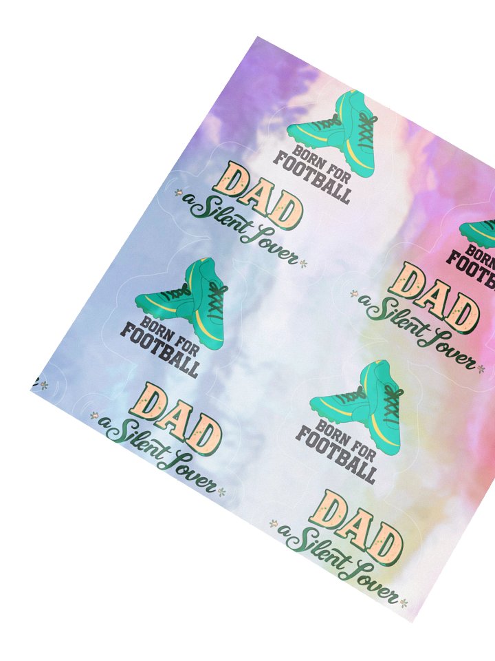 Football Cleats & Dad Typography Holographic Sticker Sheet product image (6)