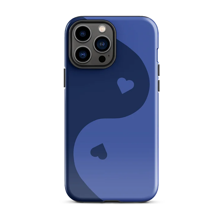 Deep Blue Yin Yang Heart iPhone Case product image (1)