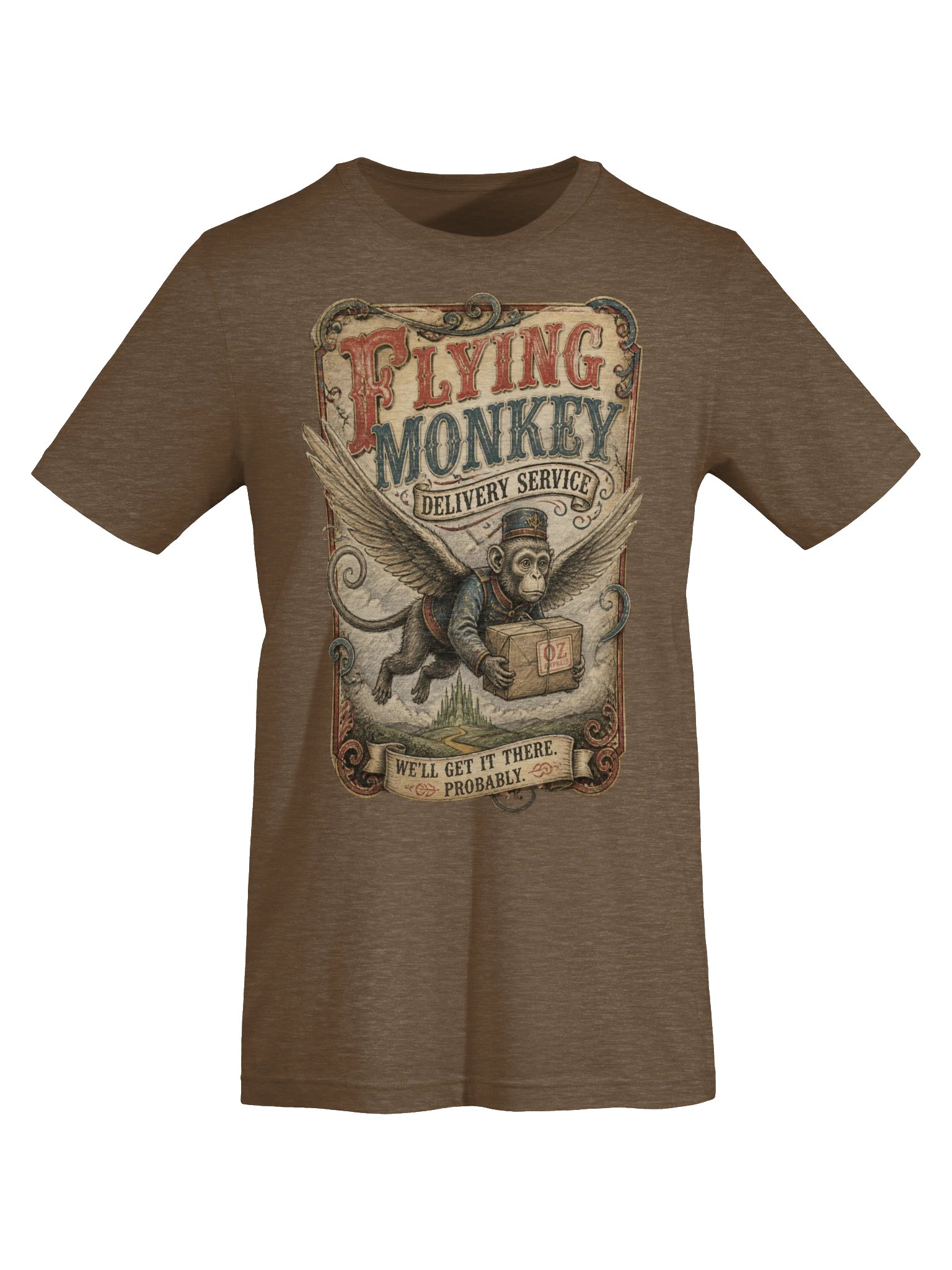 Flying Monkey Delivery Service Oz Shirt, Funny Vintage Poster Graphic for Oz Lovers product image (6)
