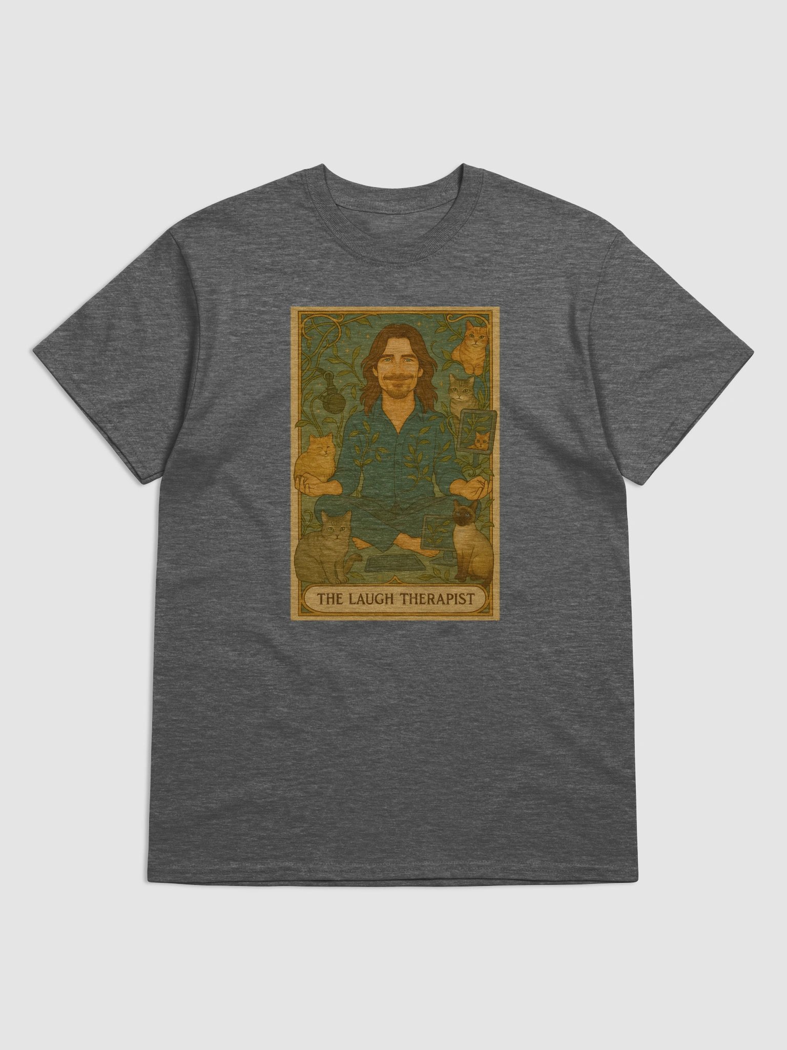 Tarot Card - The Laugh Therapist - Lunch Therapy on the back - Unisex Ultra Cotton Tee product image (5)