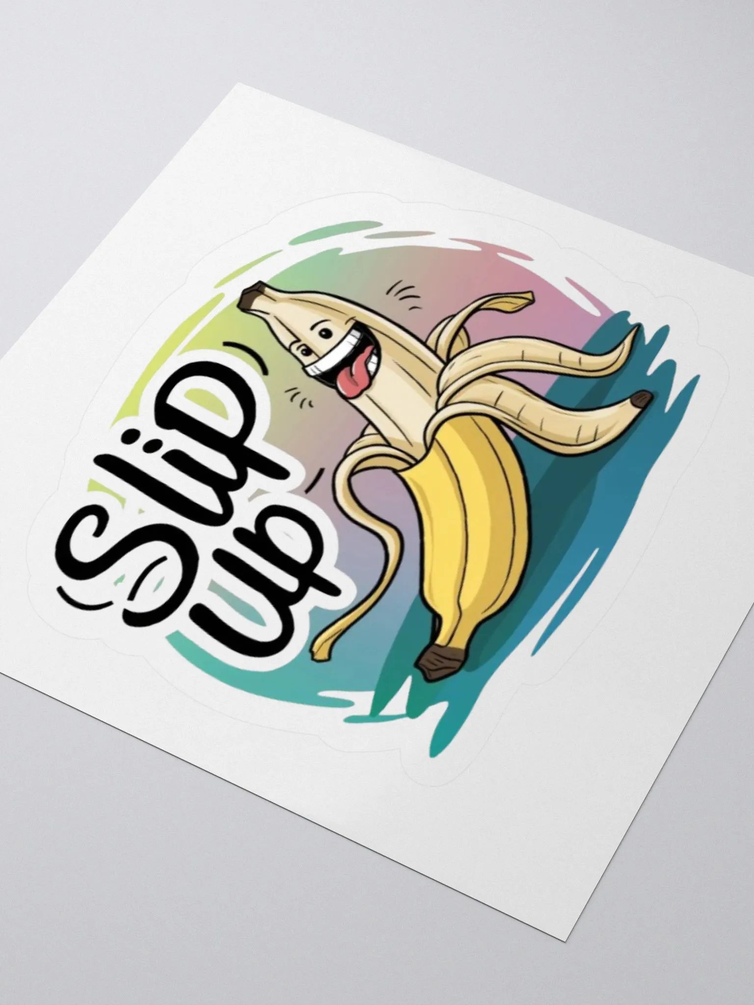 Funny Banana 'SLIP UP' Kiss Cut Sticker - Perfect for Laptops, Cars, and More product image (3)