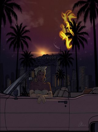 MEET ME IN HOLLYWOOD — Art Print by Lehbie Rae product image (1)