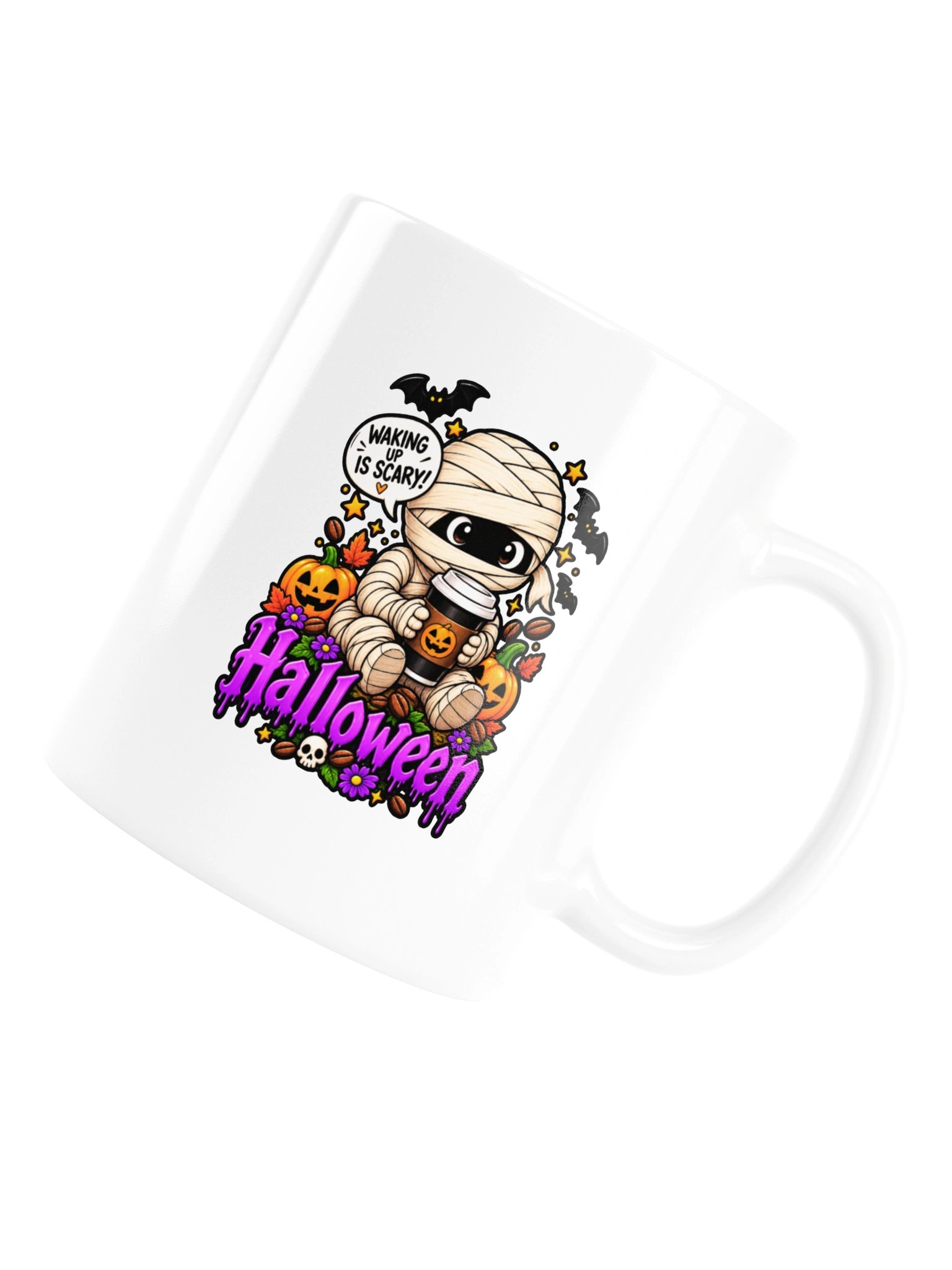 Halloween Mummy Coffee Mug – Waking Up Is Scary product image (16)