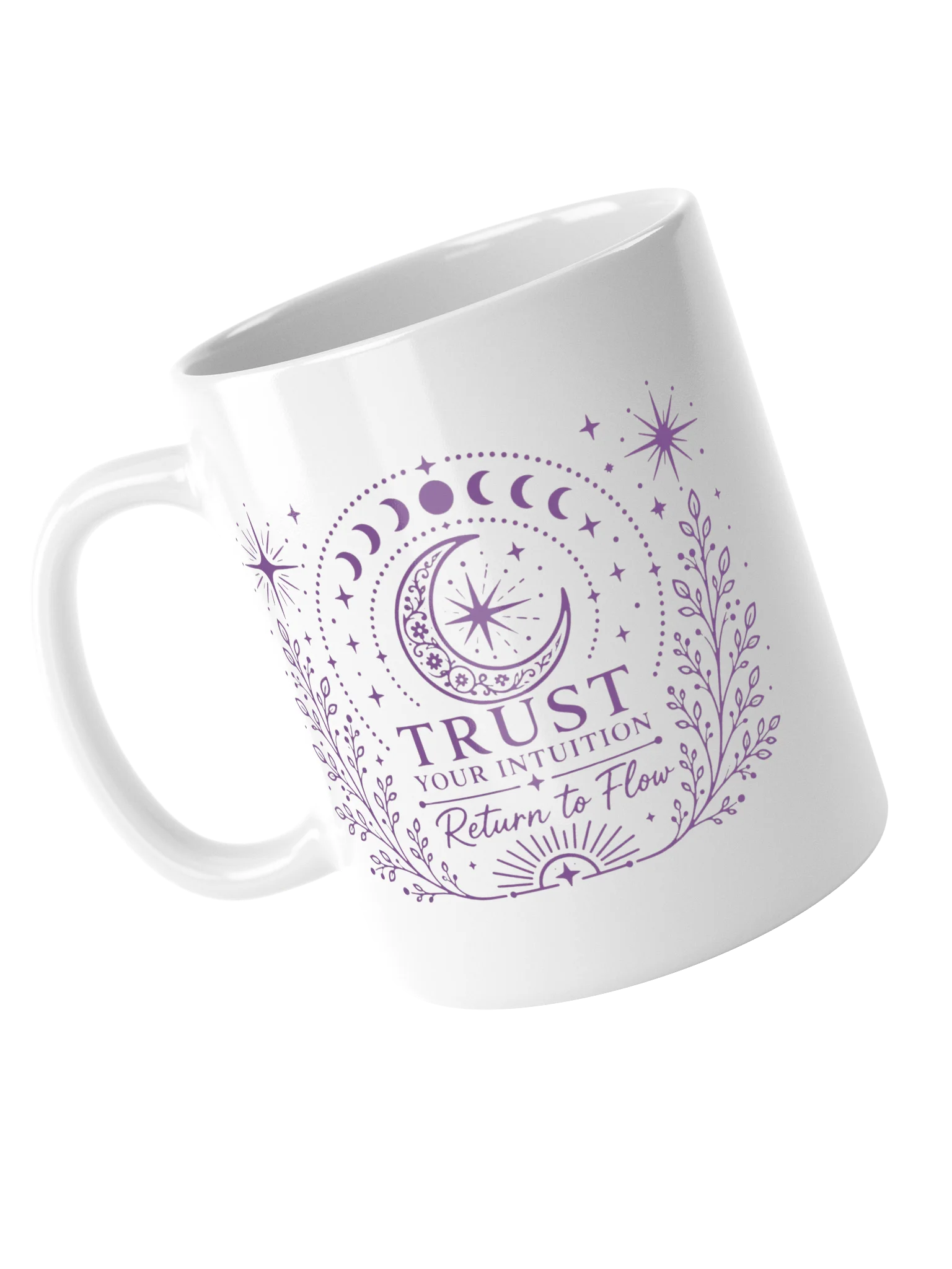 Trust Your Intuition White and Purple Mug product image (5)