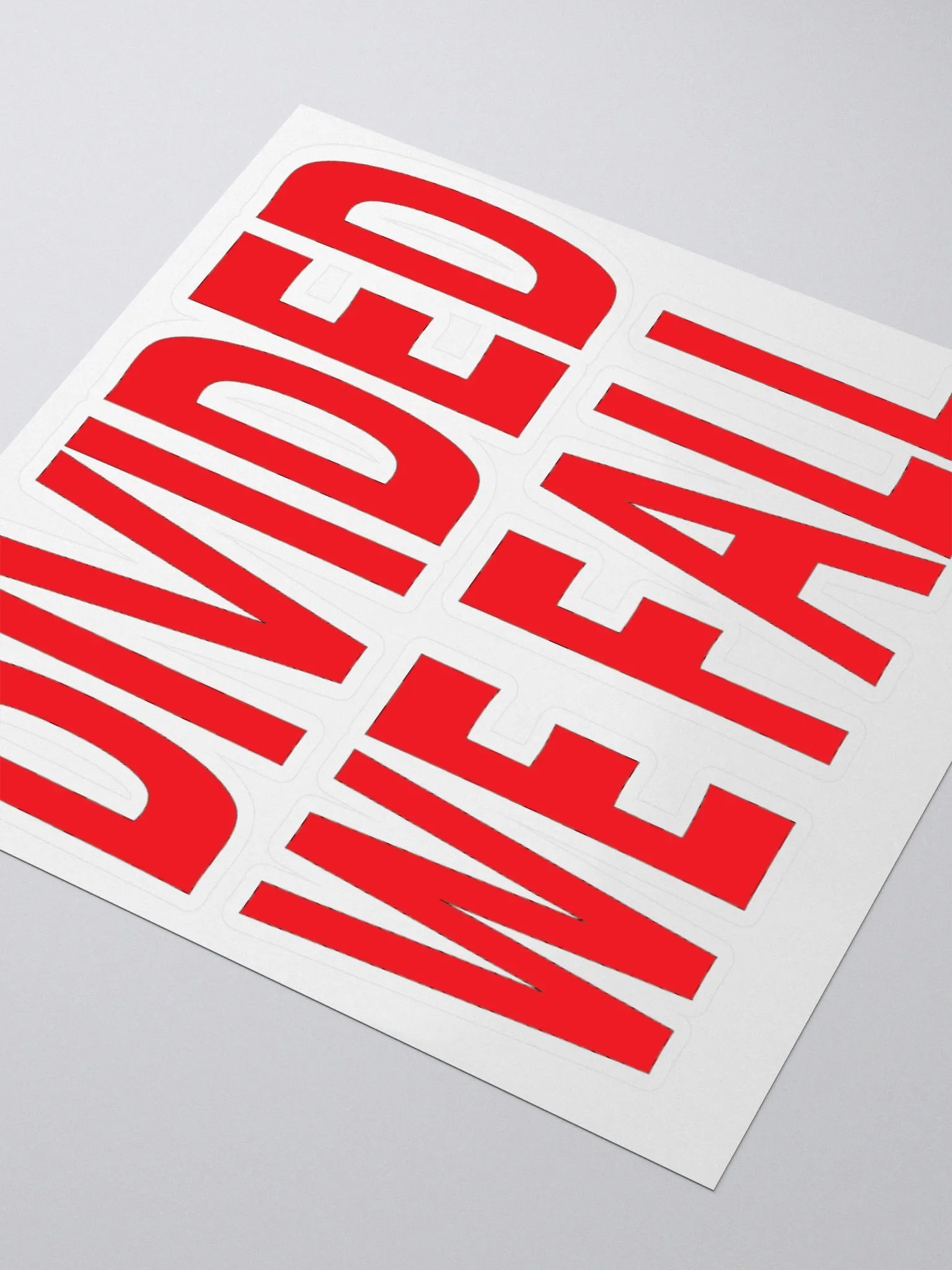 Divided We Fall - Red - Kiss Cut Stickers product image (1)