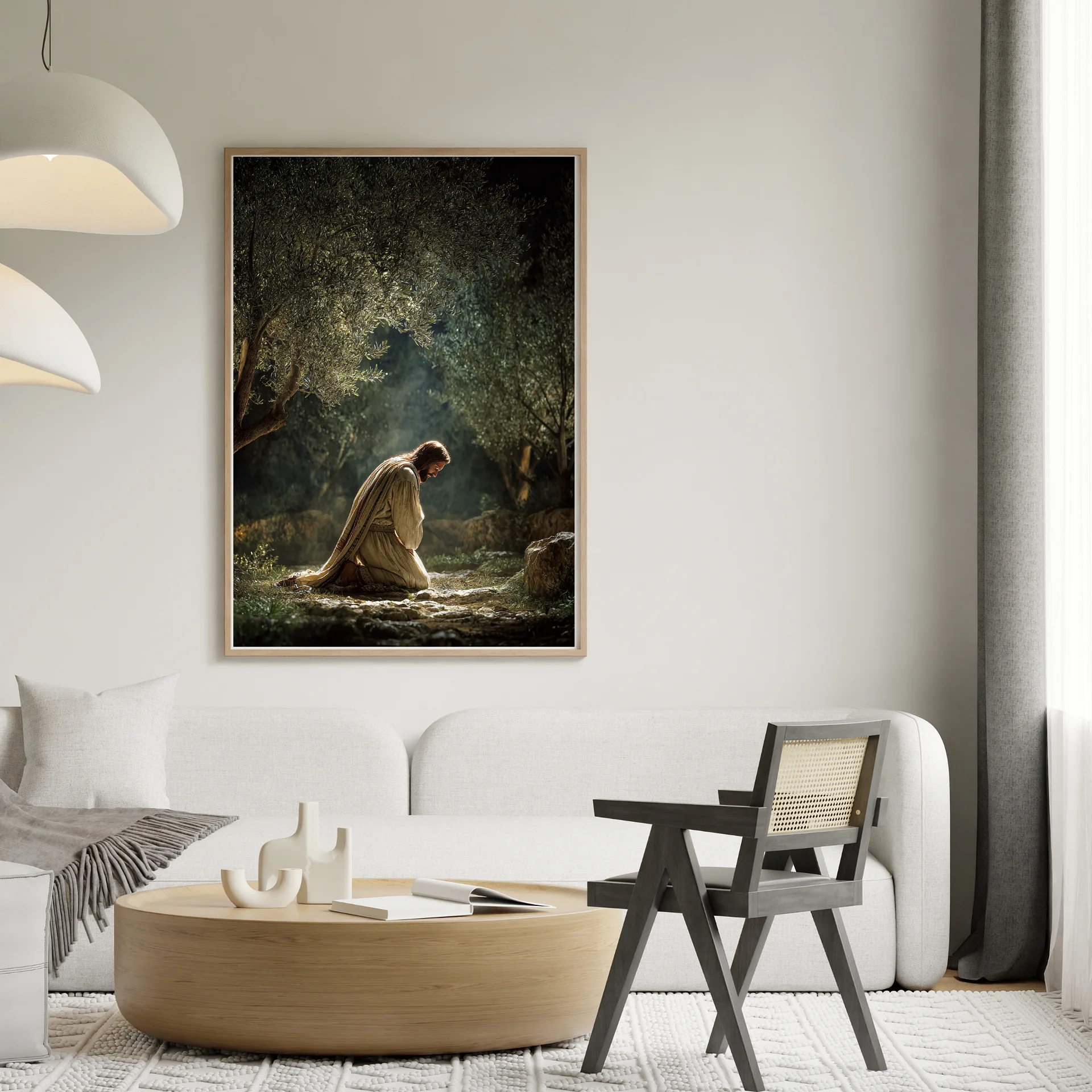 Jesus Praying in the Garden of Gethsemane Wall Art Set | Printable Christian Art Bundle product image (3)