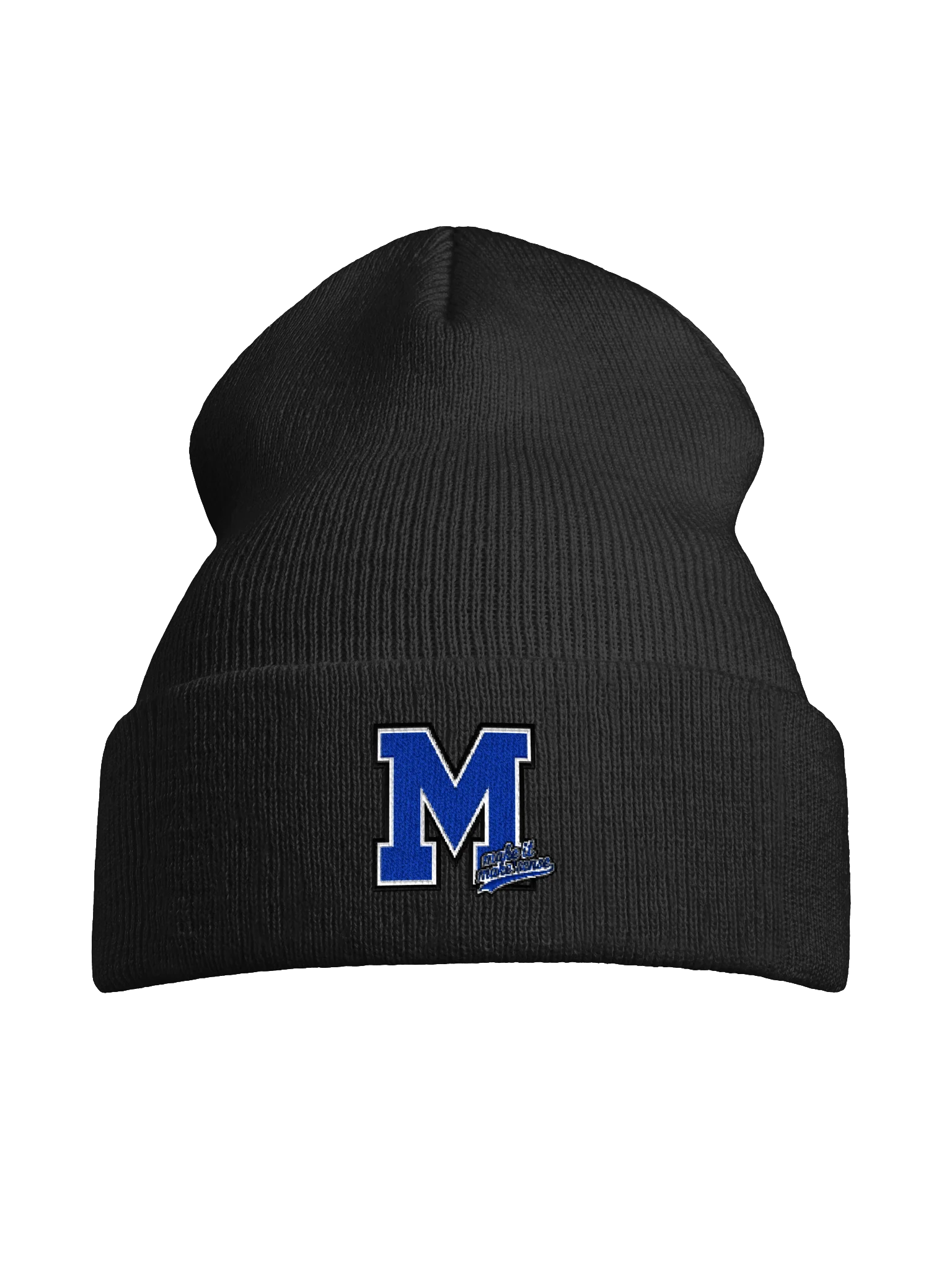 Make It Make Sense Blue M Cuffed Beanie product image (39)