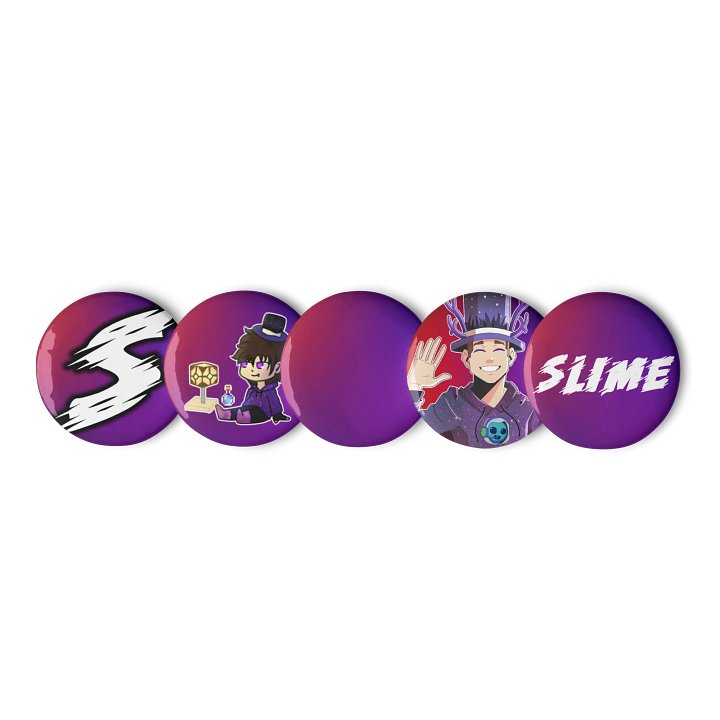 SlimeTB Set of 5 Pin Buttons product image (1)