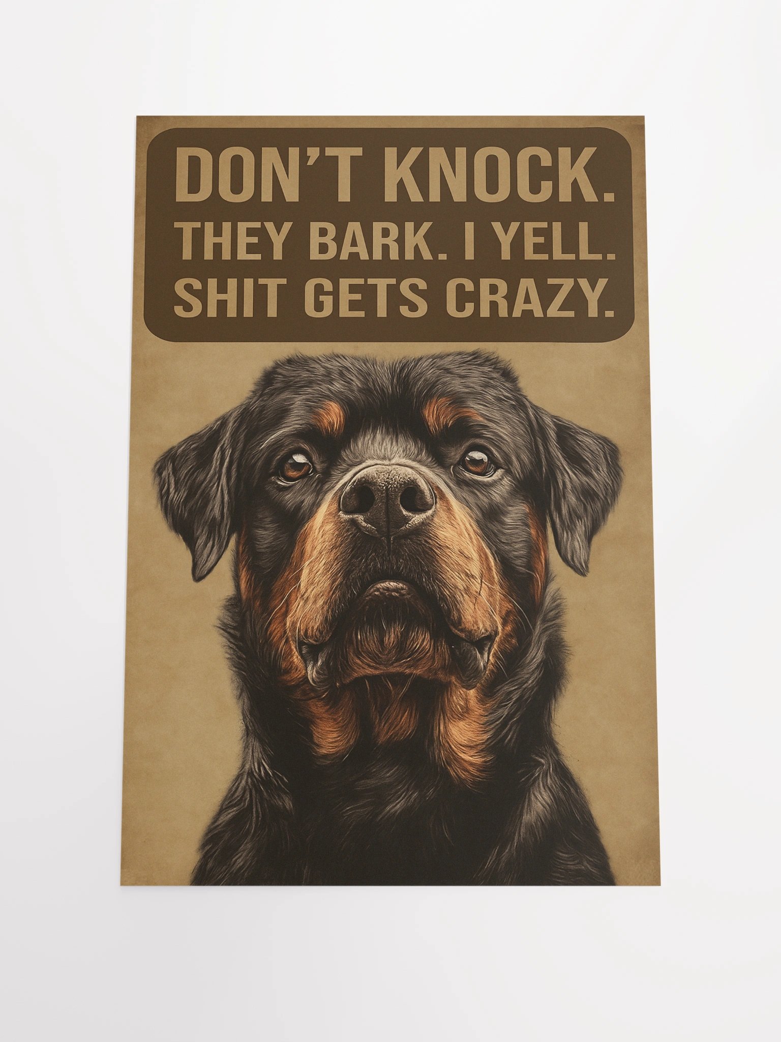 Rottweiler - Don't Knock Poster product image (1)