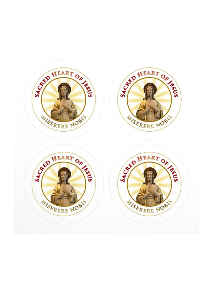 Sacred Heart of Jesus Miserere Nobis Kiss Cut Stickers product image (1)