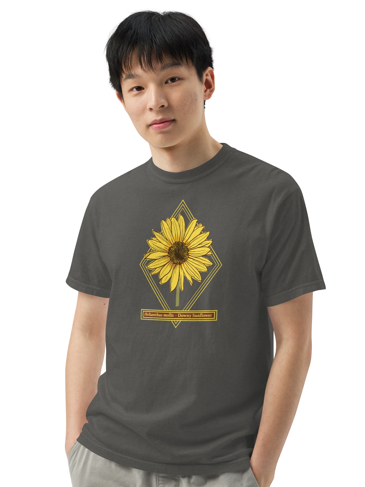 Helianthus Sunflower Unisex Heavyweight 100% Cotton T-Shirt product image (57)